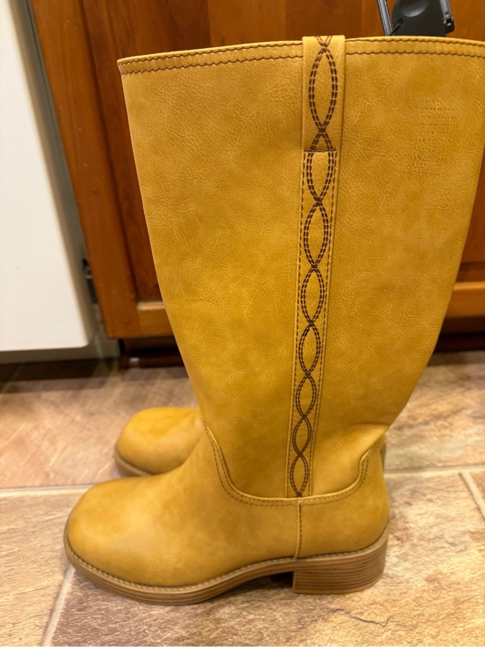 Tall Honey Tan Side Zip Riding Boots No Boundaries Shoes Women’s Sz 11 NEW